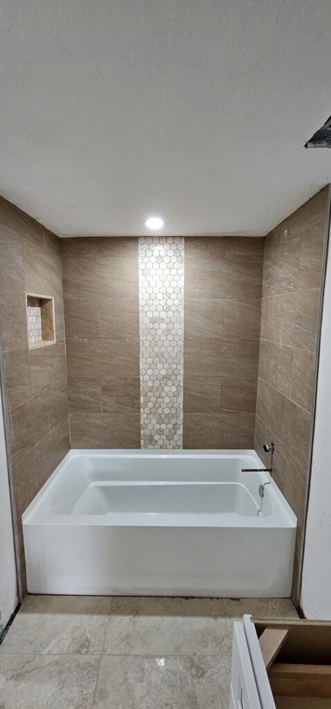 Travertine Finish Mosaic Accent Strip