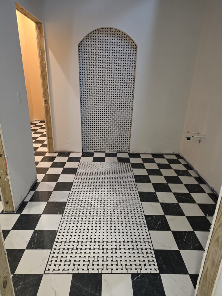 Bespoke Arched Inlay & Checkerboard Flooring
