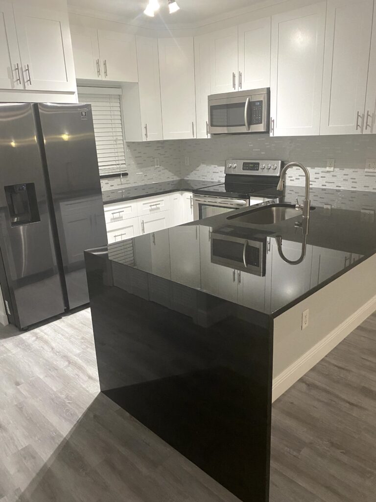 Modern Kitchen with Dark Counters