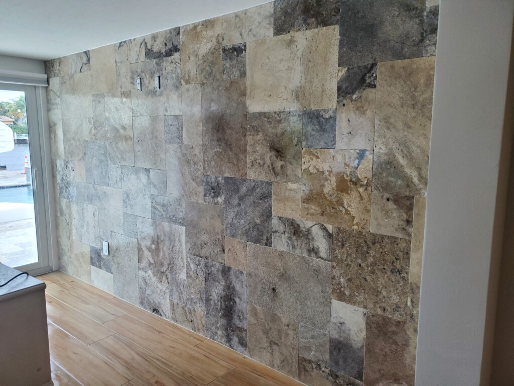 Natural Tonal Stone Accent Wall