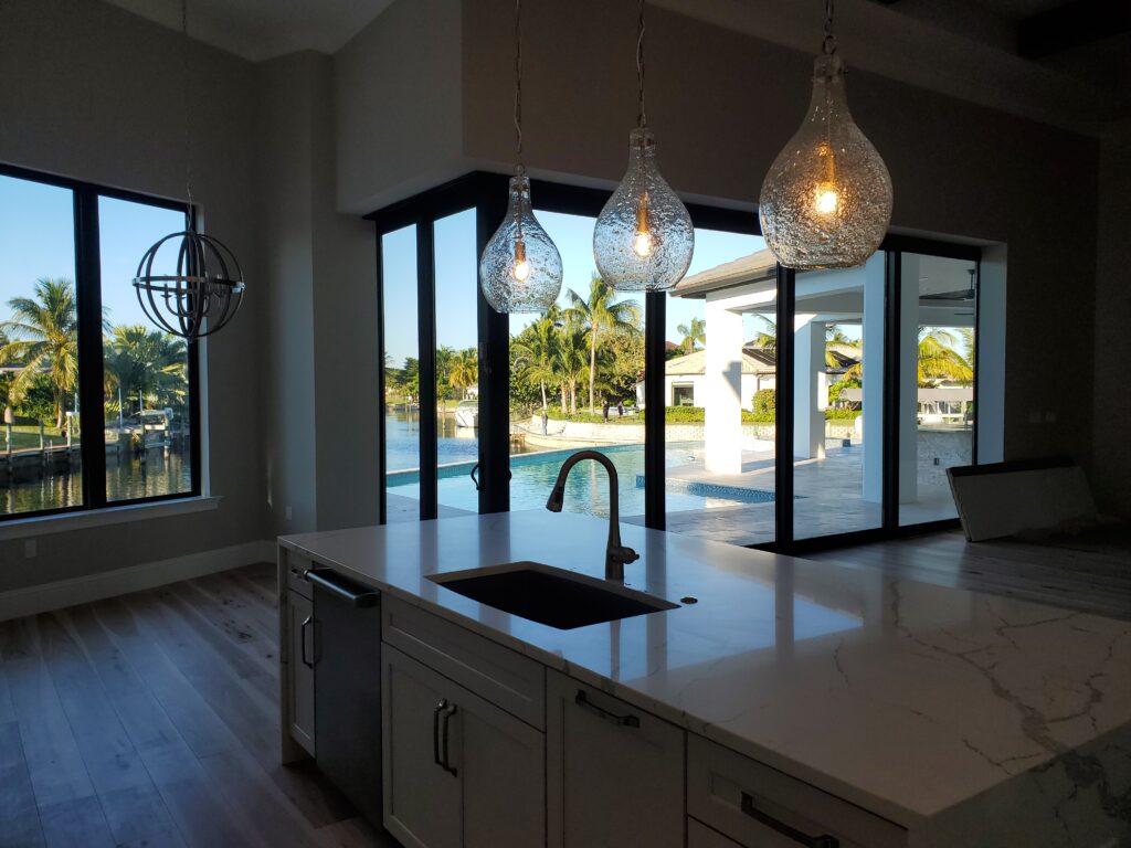Kitchen Island Floor Panorama