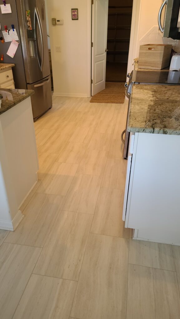 Bright Linear Kitchen Flooring