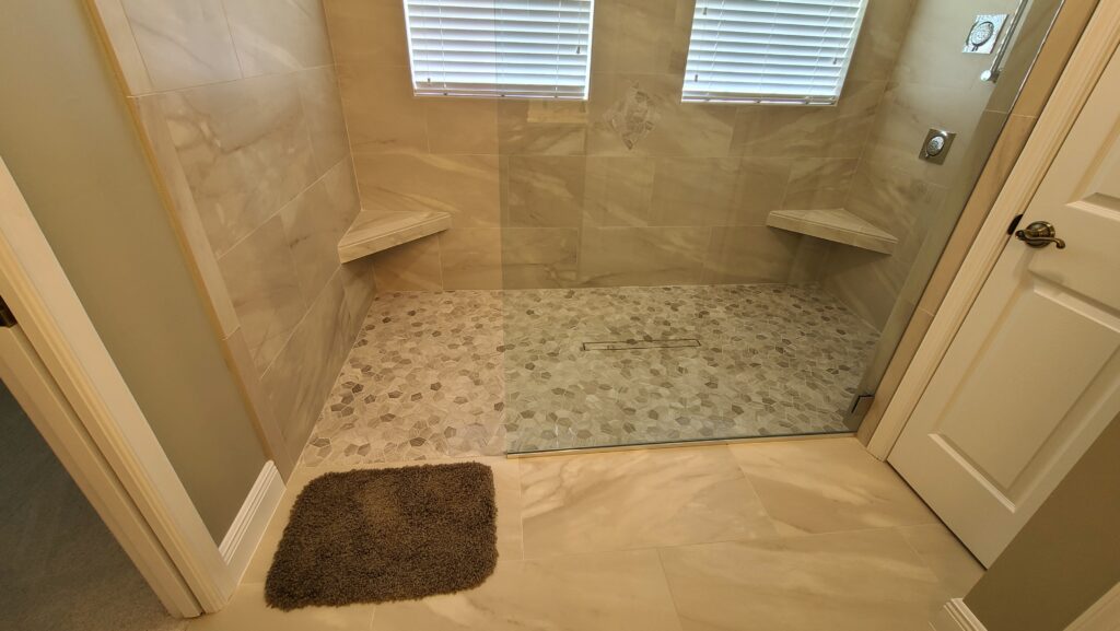 Natural River Rock Shower Pan
