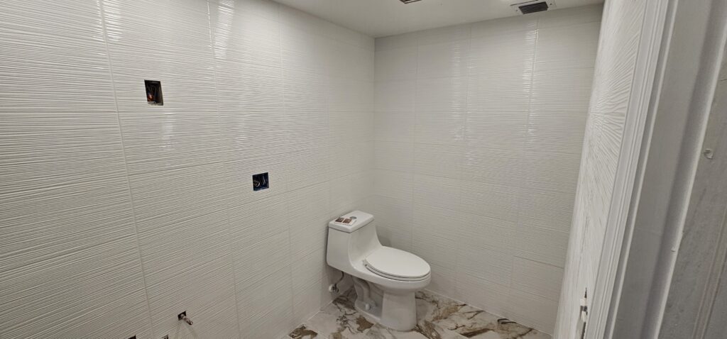 Crisp Bright Bathroom Wall Tiling