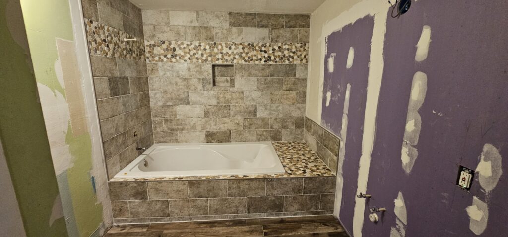 Stone Mosaic Tub Surround