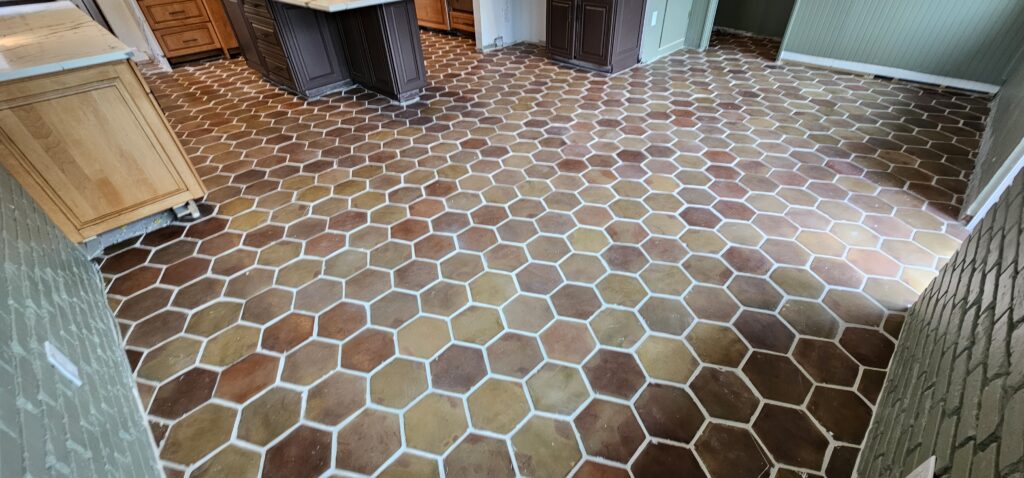 Custom Hexagon Mosaic Floor