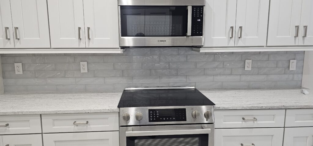 Modern Gray Subway Kitchen Surround