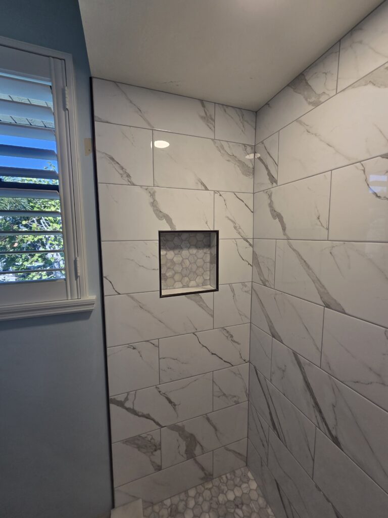 Custom Tiled Shower Corner