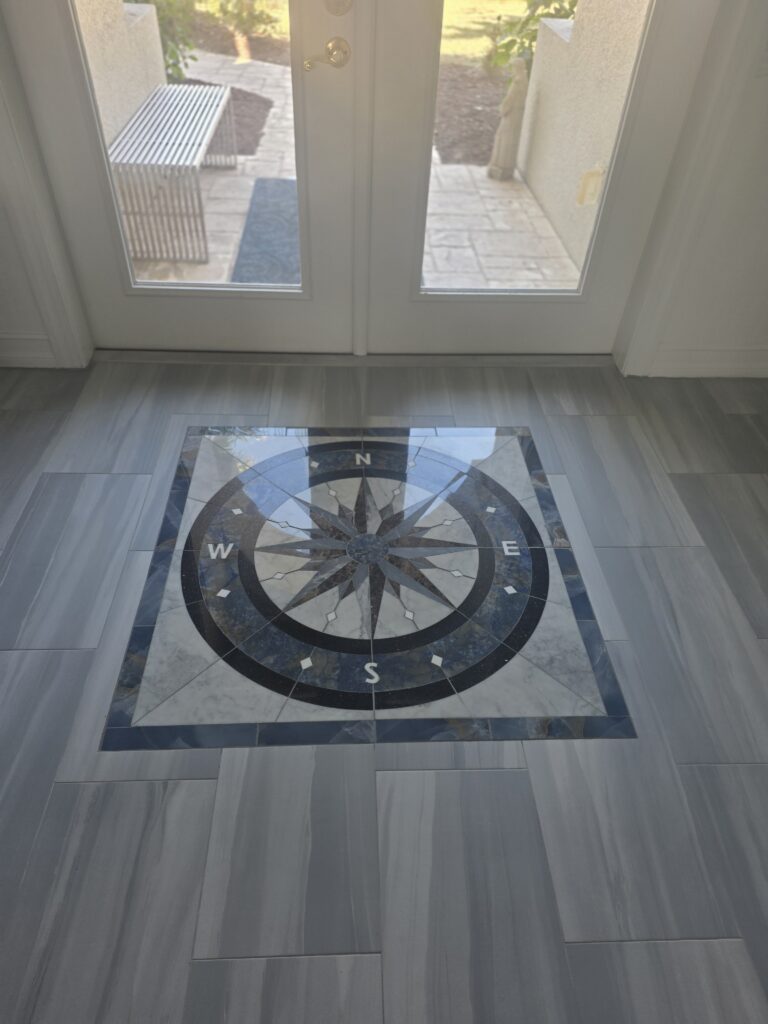 Custom Compass Inlay Medallion